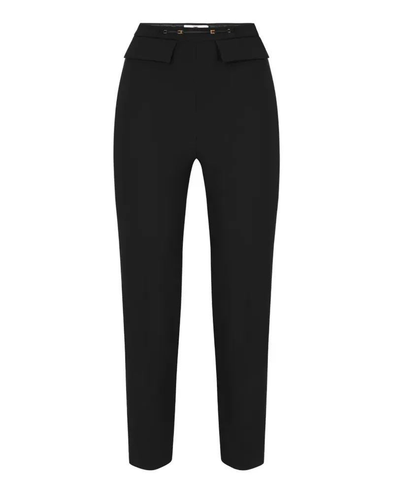 Elisabetta Franchi Hose mit hohem Bund - Schwarz Schwarz
