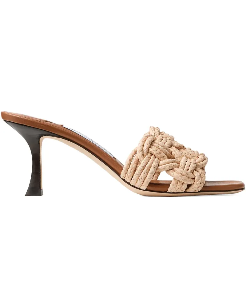 Jimmy Choo Chara Mules 70mm - Nude Nude