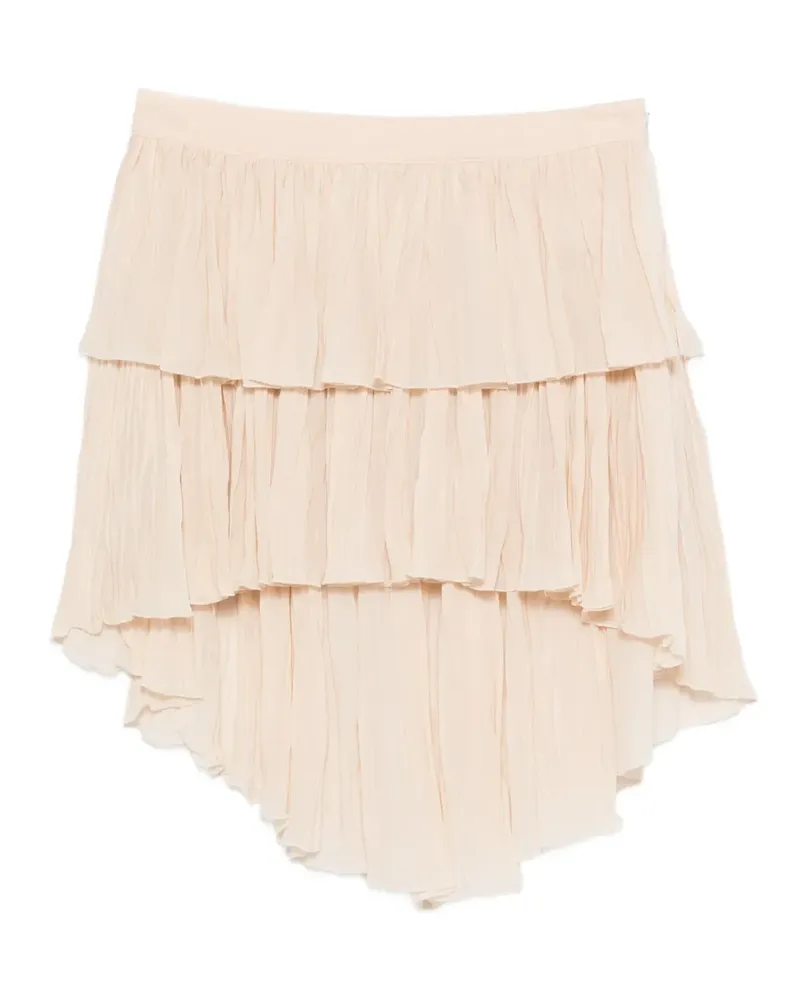 Blumarine tiered ruffled mini skirt - Nude Nude