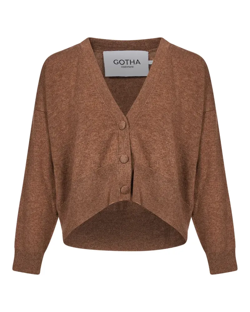 Gotha Fiorella Cropped-Cardigan mit Fransen - Braun Braun