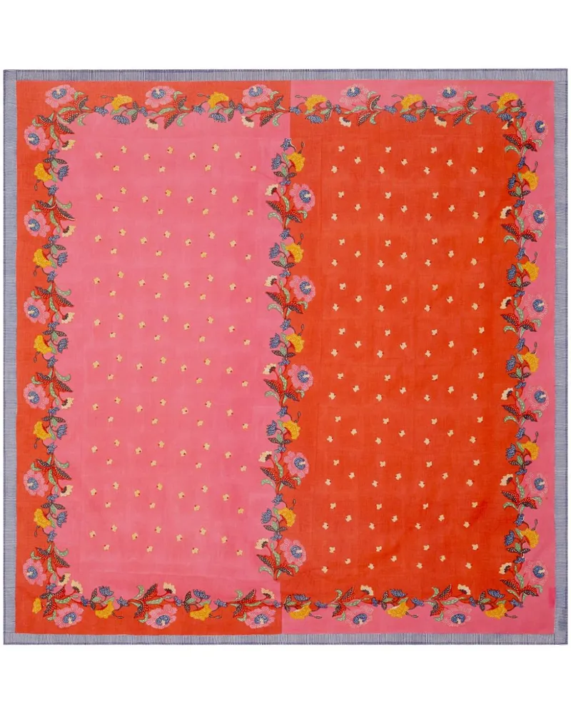 Lisa Corti Tischdecke mit Blumen-Print (220 x 220cm Rosa