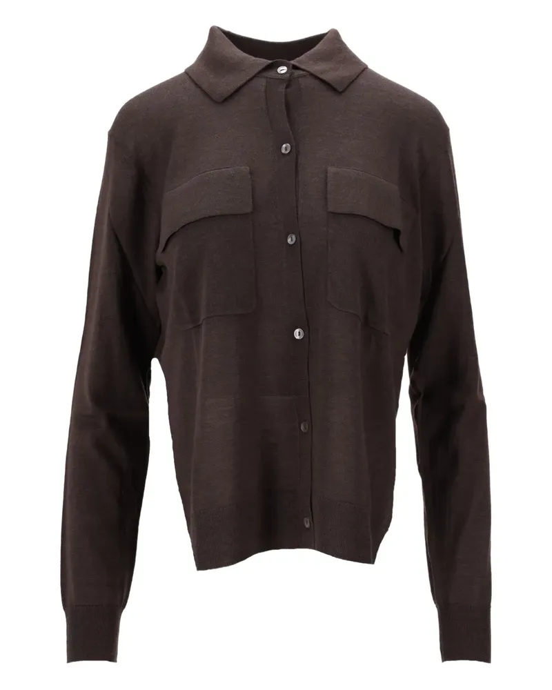 P.A.R.O.S.H. P.A.R.O H. Cardigan mit Tasche - Braun Braun