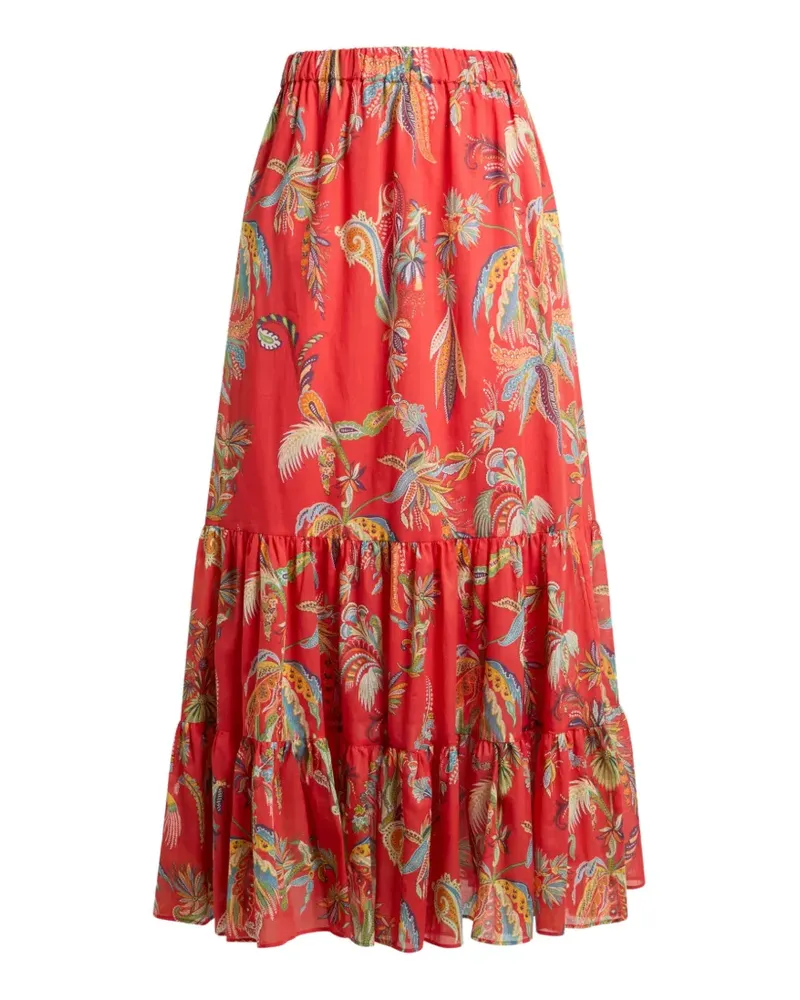 Etro Maxirock mit Paisley-Print - Rot Rot