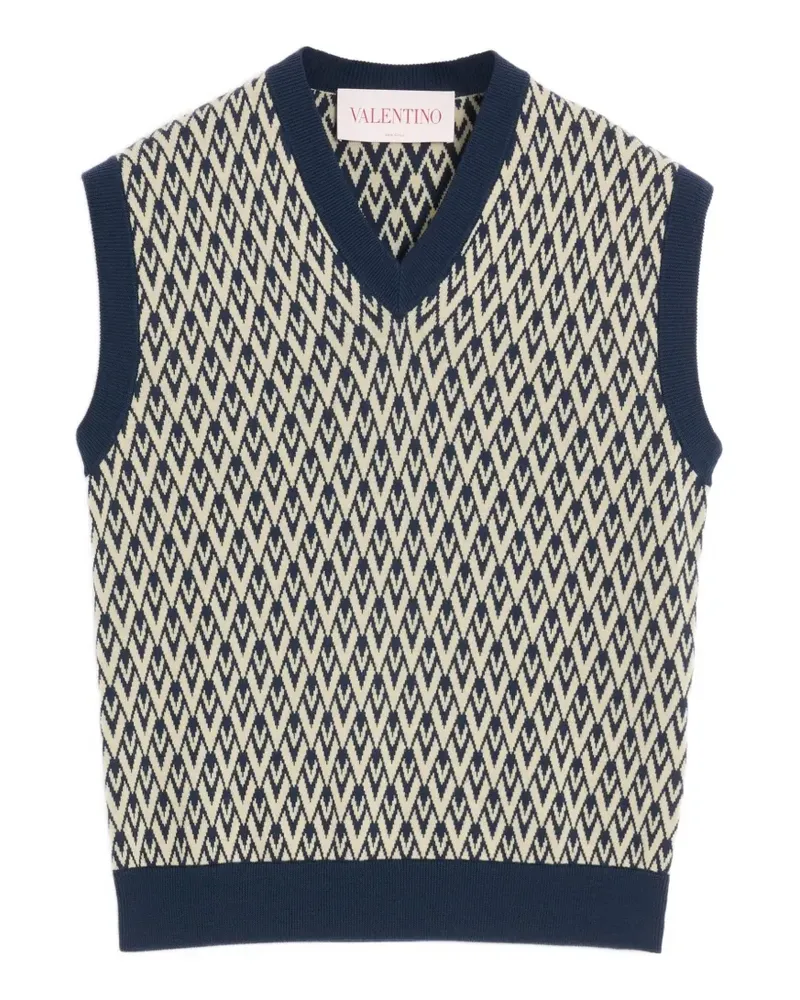 Valentino Garavani Toute La V Jacquard-Weste - Blau Blau