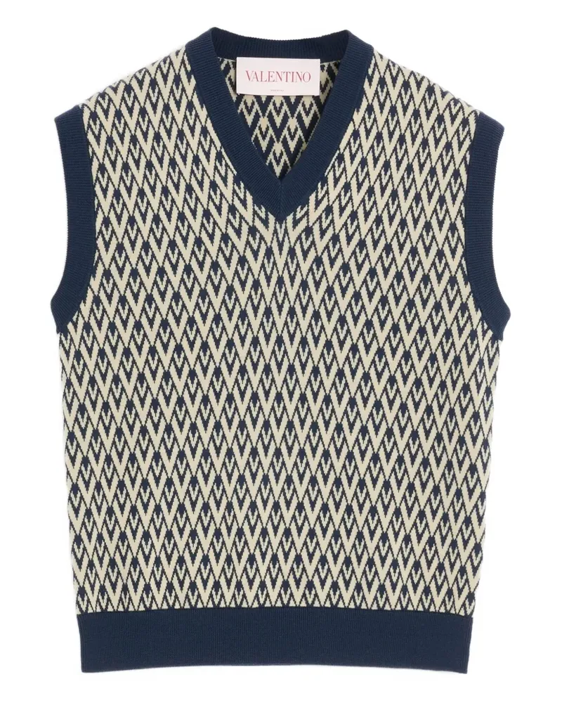 Valentino Garavani Toute La V Jacquard-Weste - Blau Blau