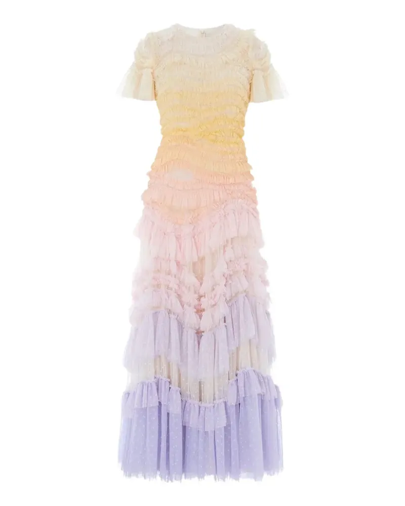 Needle & Thread Wild Rose Ombre short-sleeve maxi dress - Violett Violett