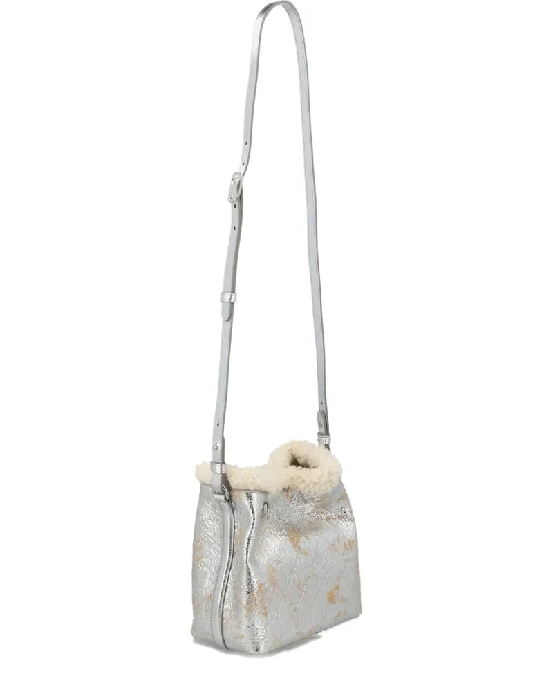 Gucci Kleine GG Emblem Beuteltasche - Silber Silber