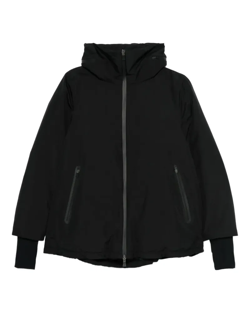 Herno Kapuzenjacke mit Reißverschluss - Schwarz Schwarz