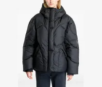 Gefütterte Kapuzenjacke - Schwarz