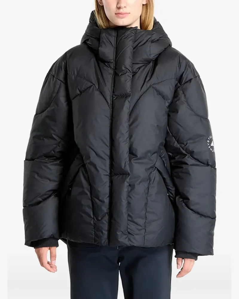 adidas Gefütterte Kapuzenjacke - Schwarz Schwarz