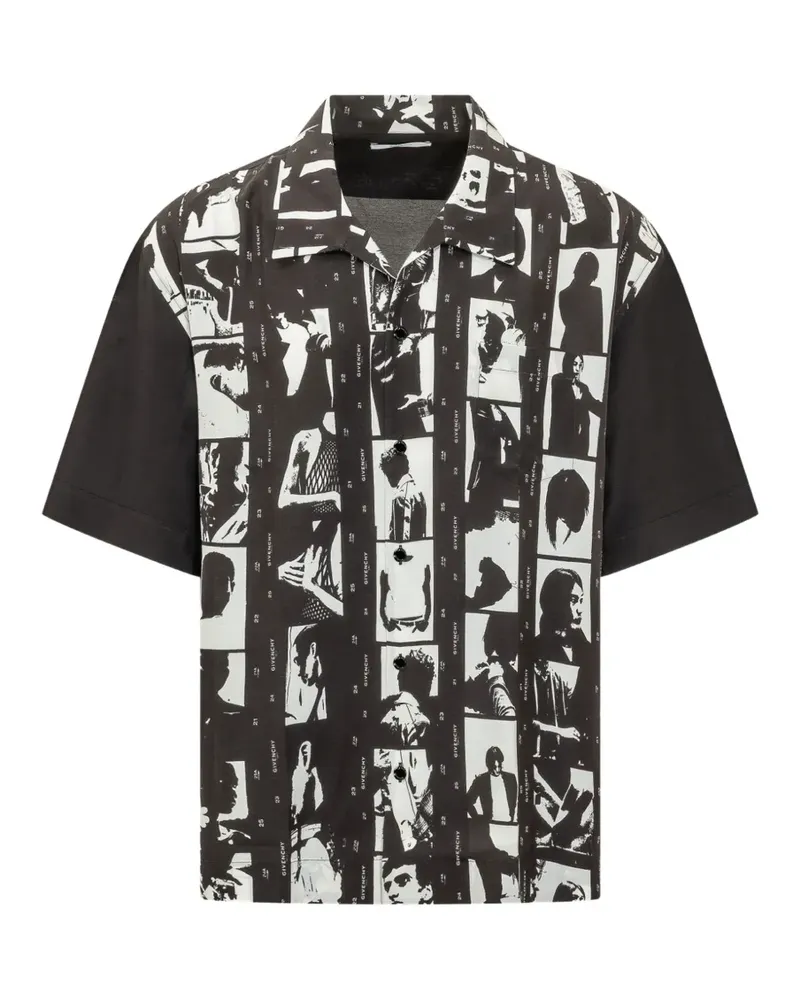 Givenchy graphic-print short-sleeve shirt - Schwarz Schwarz