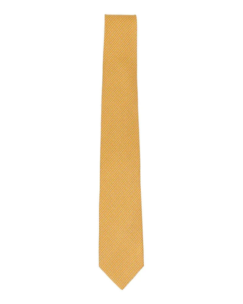 Ferragamo patterned silk tie - Gelb Gelb