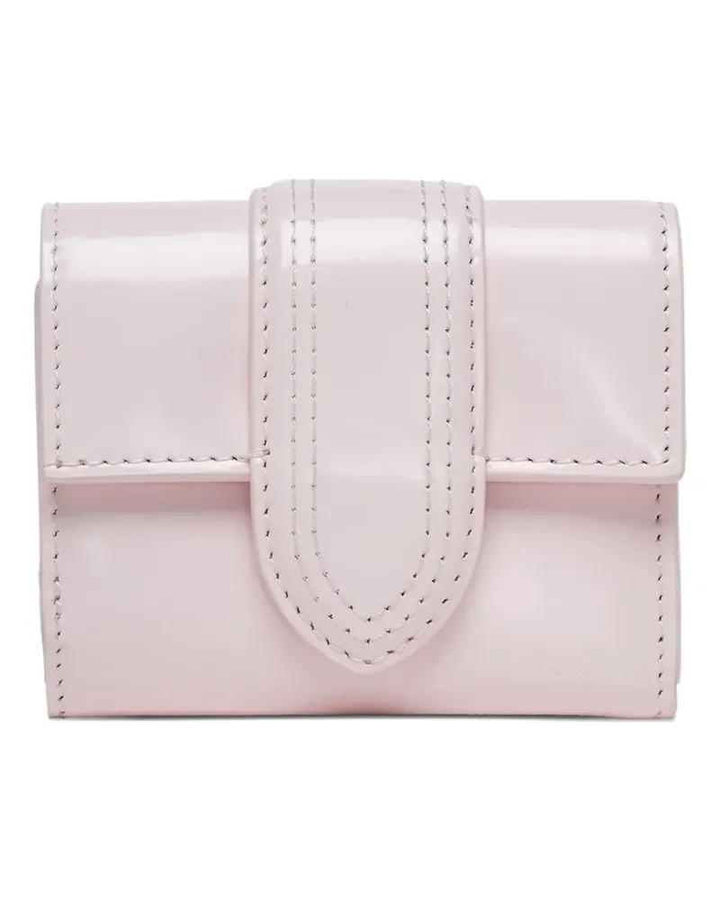Jacquemus Le Compact Bambino patent-leather wallet - Rosa Rosa