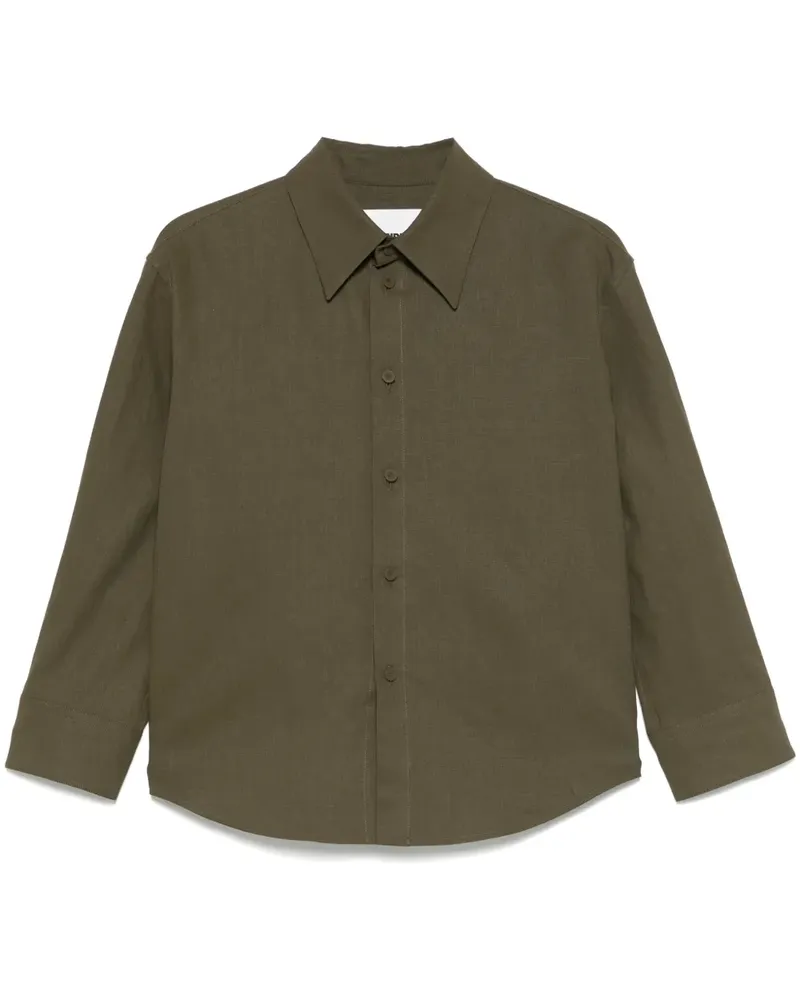 Jil Sander Hemd aus Leinen - Grün Grün