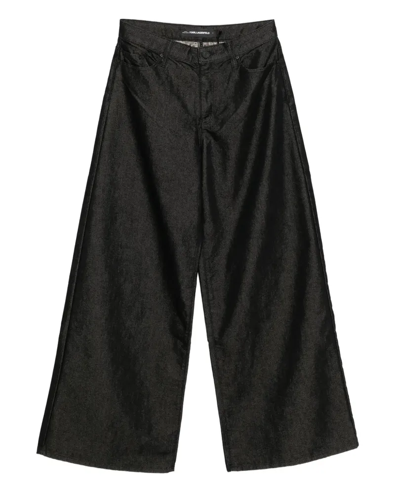 Karl Lagerfeld Jeans mit weitem Bein - Schwarz Schwarz