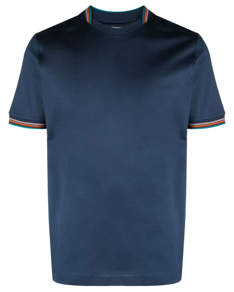 Paul Smith T-Shirt mit Streifendetail Blau