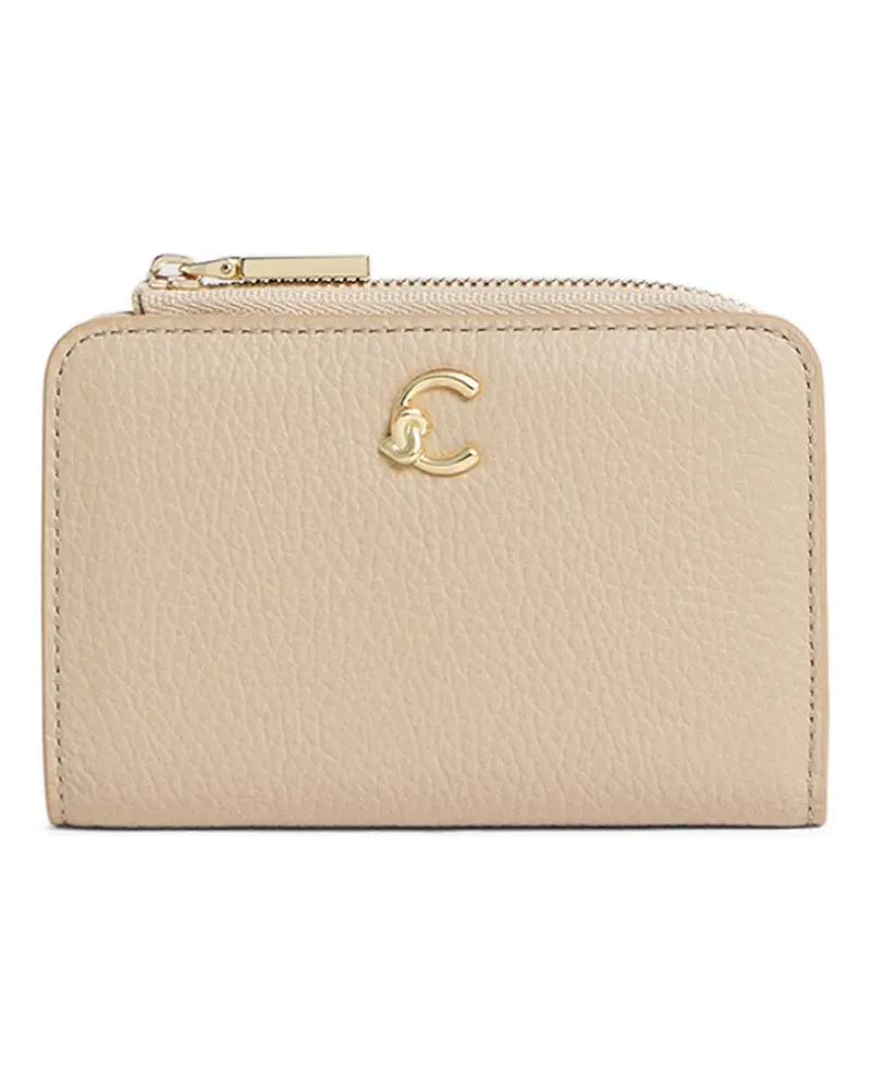 Coccinelle Portemonnaie mit Logo-Schild - Nude Nude