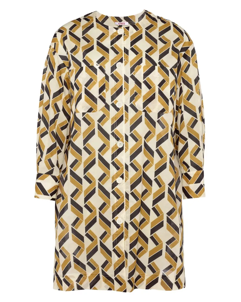 Eres Logo-Hemd mit geometrischem Print - Nude Nude