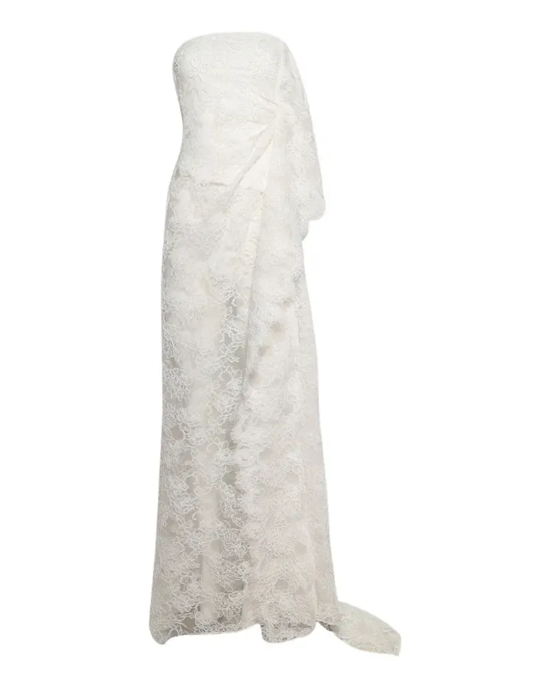 Christopher Esber Schulterfreies Floating Abendkleid aus Spitze - Nude Nude