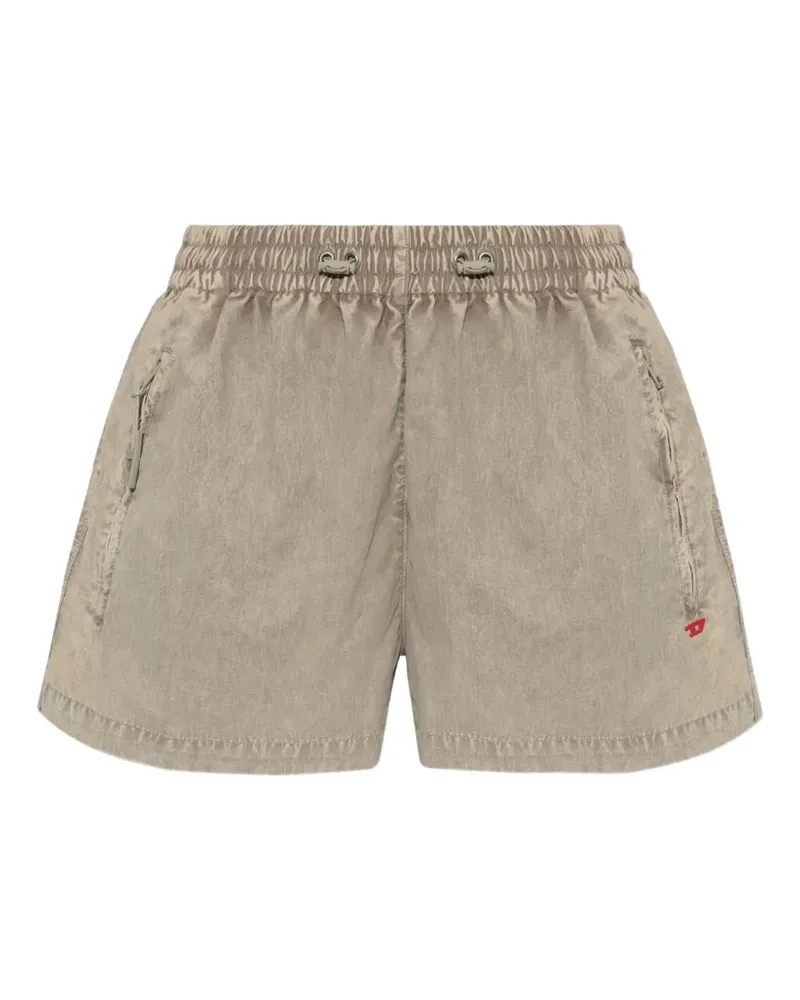 Diesel S-oul Minishorts mit Kordelzug und Logo-Stickerei - Nude Nude