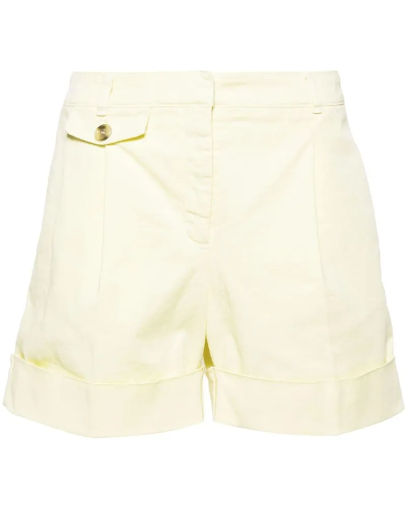 HUGO BOSS Twill-Shorts mit Falten Gelb