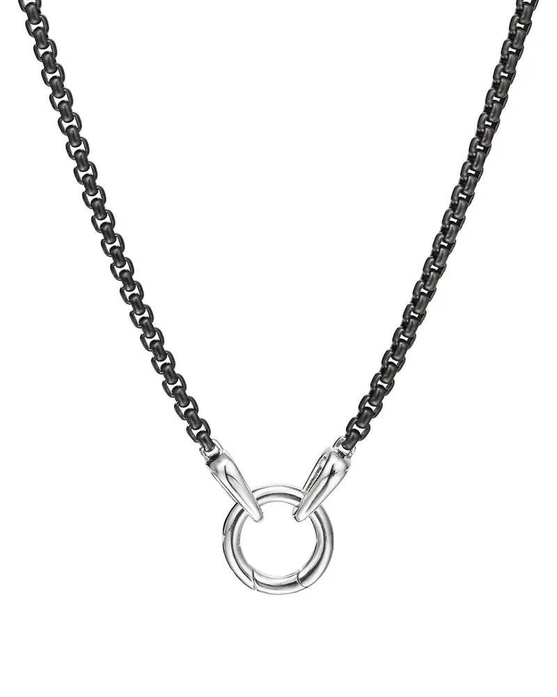 David Yurman Smooth Amulet Box Chain Halskette 2,7mm - Silber Silber