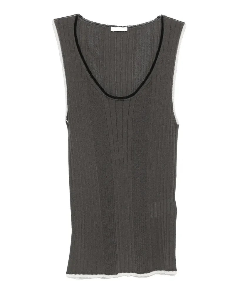 Roberto Collina ribbed top - Grau Grau
