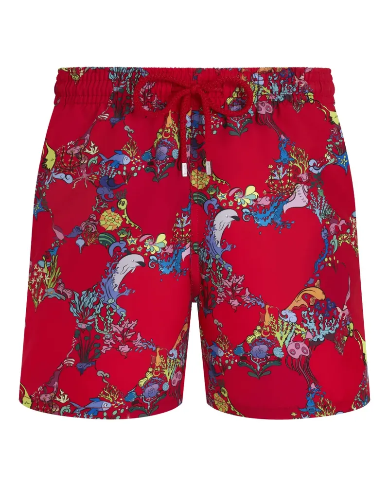 Vilebrequin Amor Badeshorts mit Print - Rot Rot