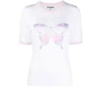T-Shirt mit Schmetterling-Print