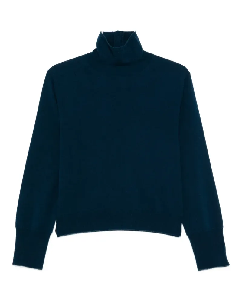 Erika Cavallini Boris button-back roll-neck sweater - Blau Blau