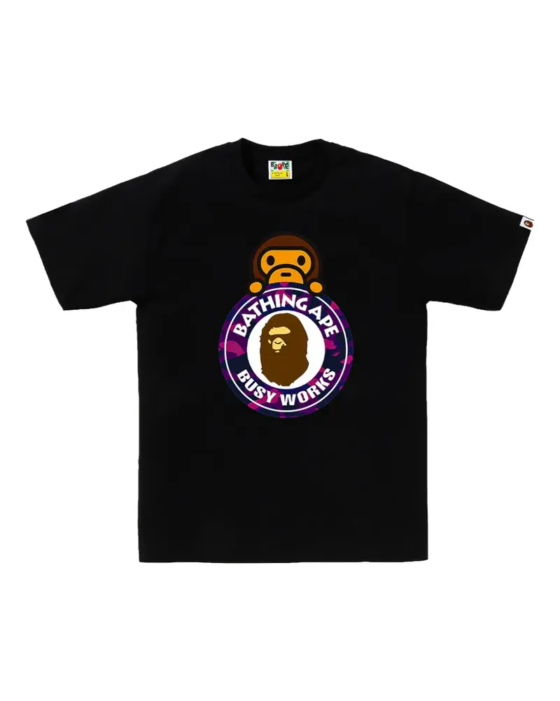 BAPE Busy Works Milo T-Shirt - Schwarz Schwarz