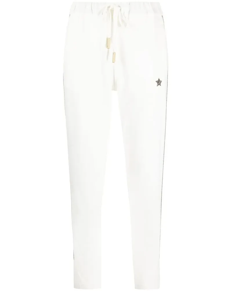 Lorena Antoniazzi Jogginghose mit Patch - Weiß Weiß