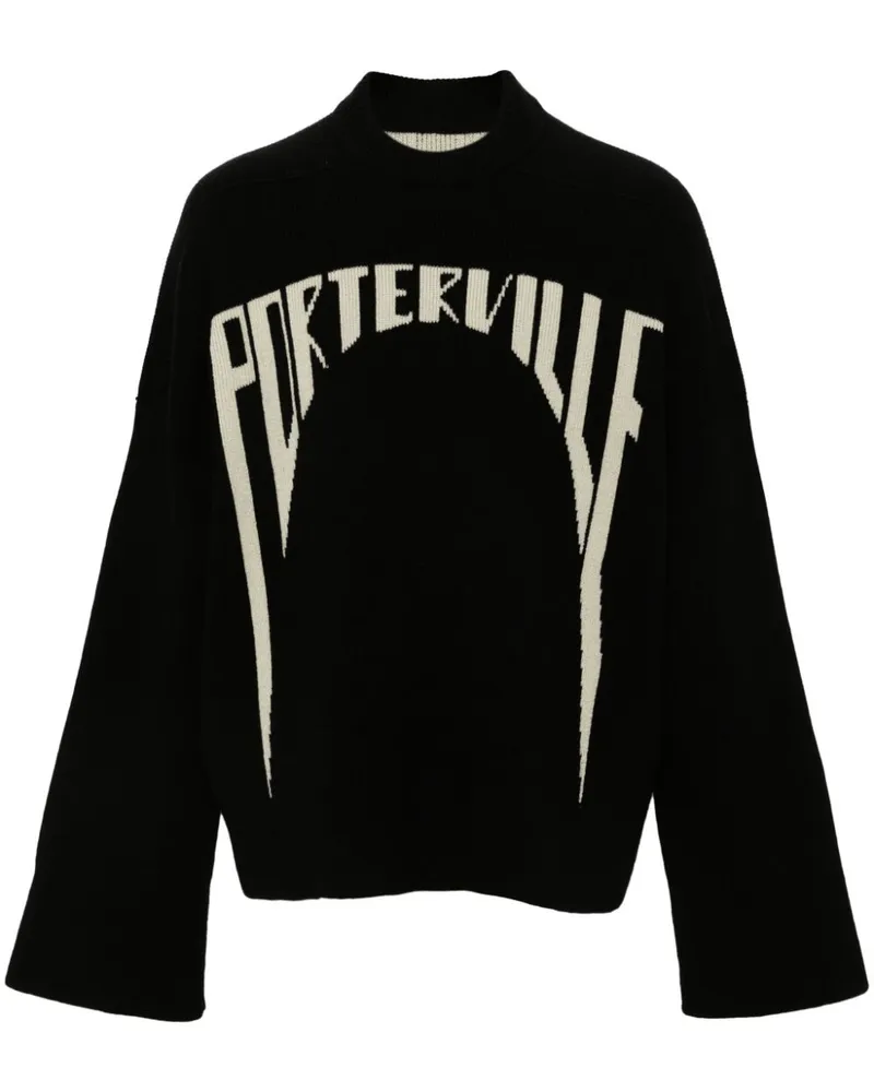Rick Owens Klassischer Intarsien-Pullover - Schwarz Schwarz