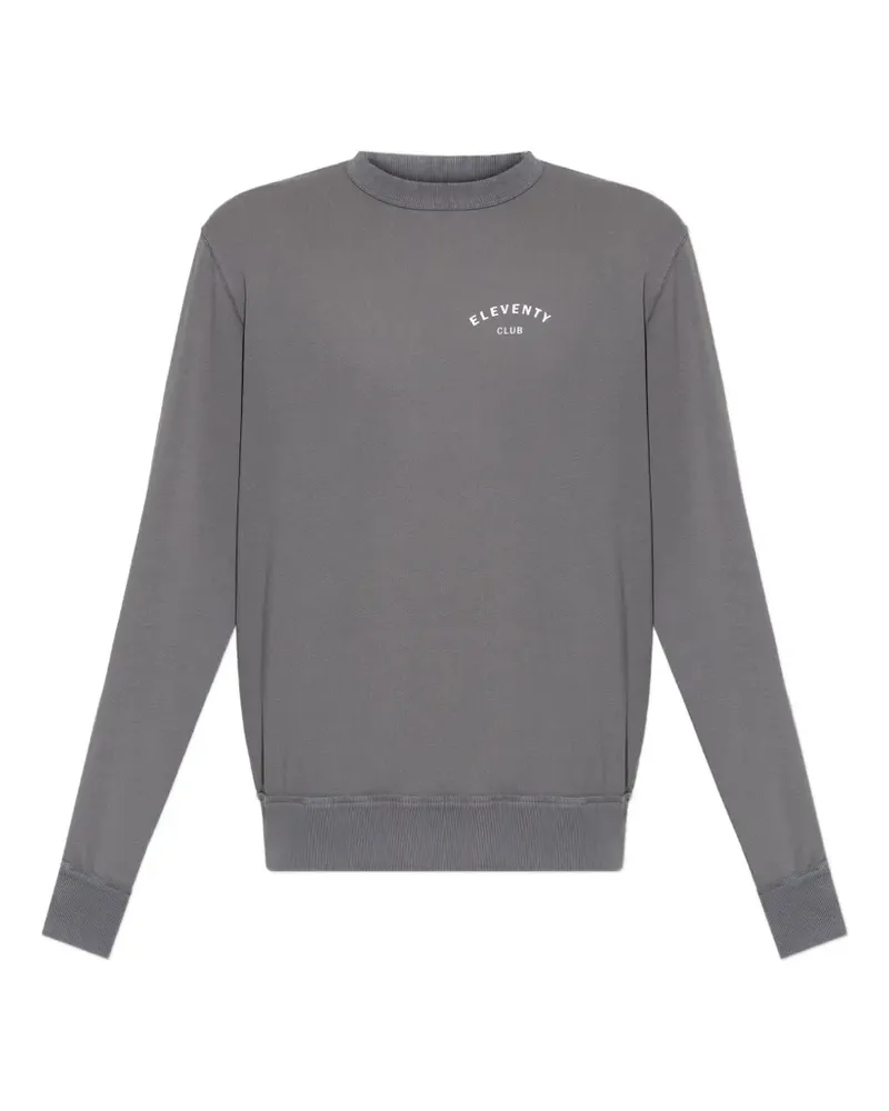Eleventy Sweatshirt mit Logo-Print - Grau Grau