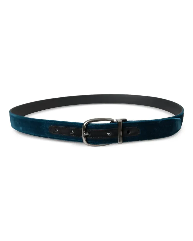 Dolce & Gabbana Gürtel aus Samt - Blau Blau