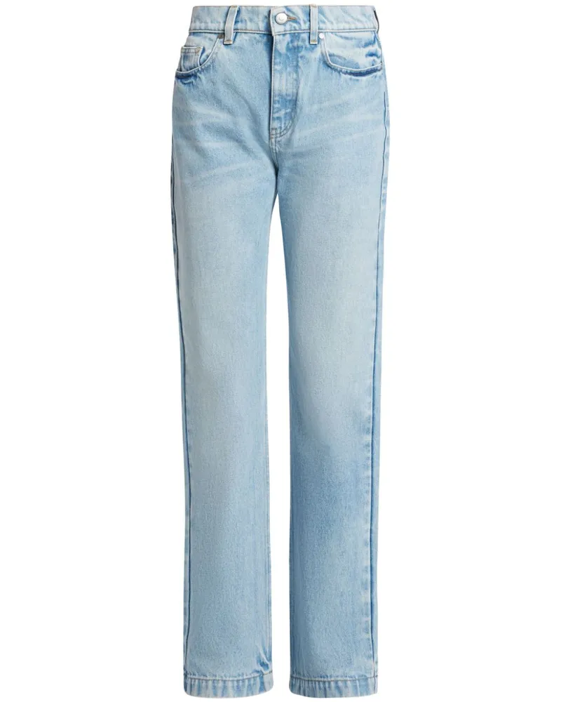 Stella McCartney Straight-Leg-Jeans mit S-Wellen-Patch - Blau Blau