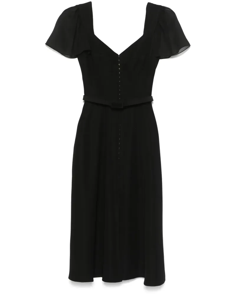 Murmur Diversion Midikleid - Schwarz Schwarz