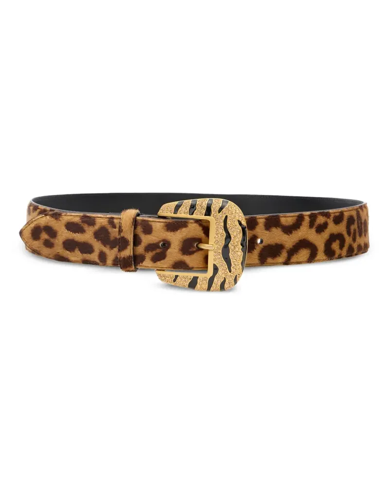 Roberto Cavalli Gürtel mit Leoparden-Print - Braun Braun