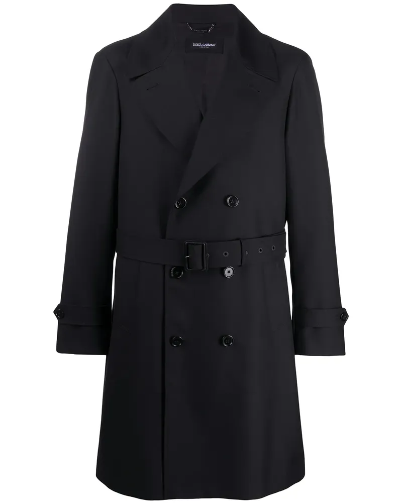 Dolce & Gabbana Trenchcoat mit Gürtel - Schwarz Schwarz