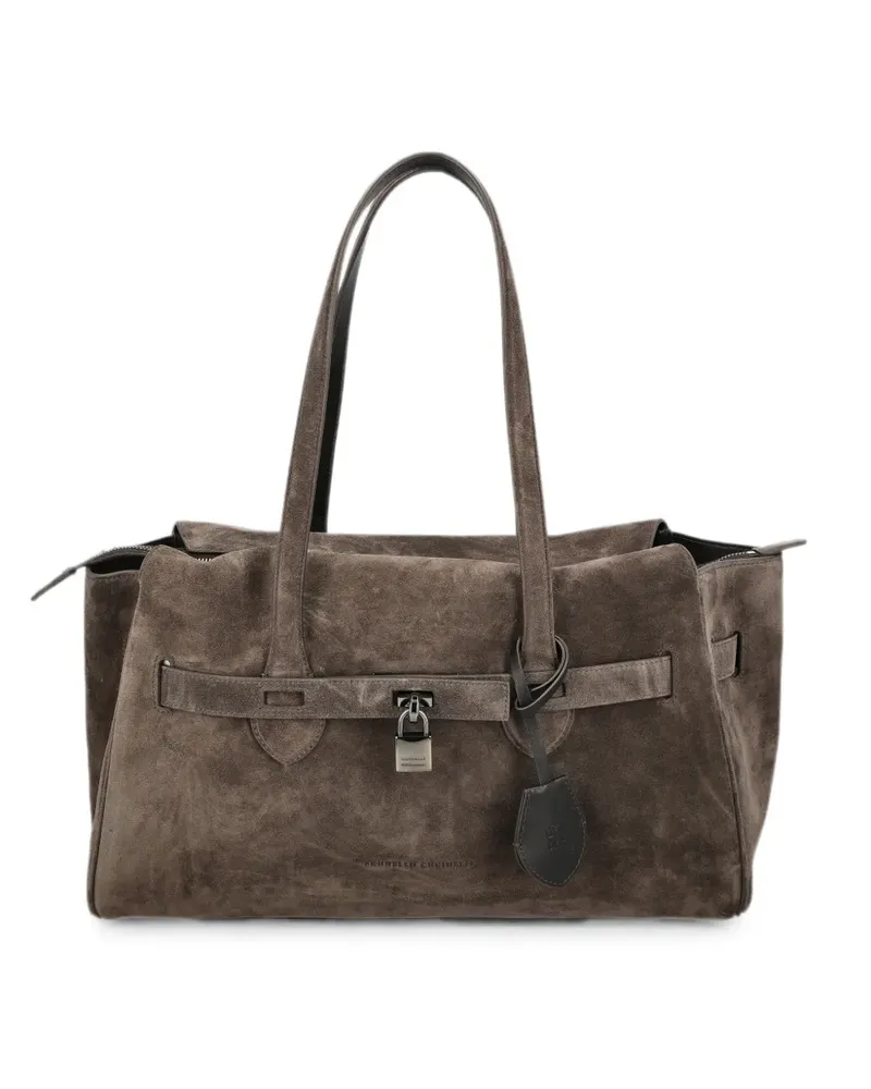 Brunello Cucinelli Tote Bag mit Schloss - Braun Braun