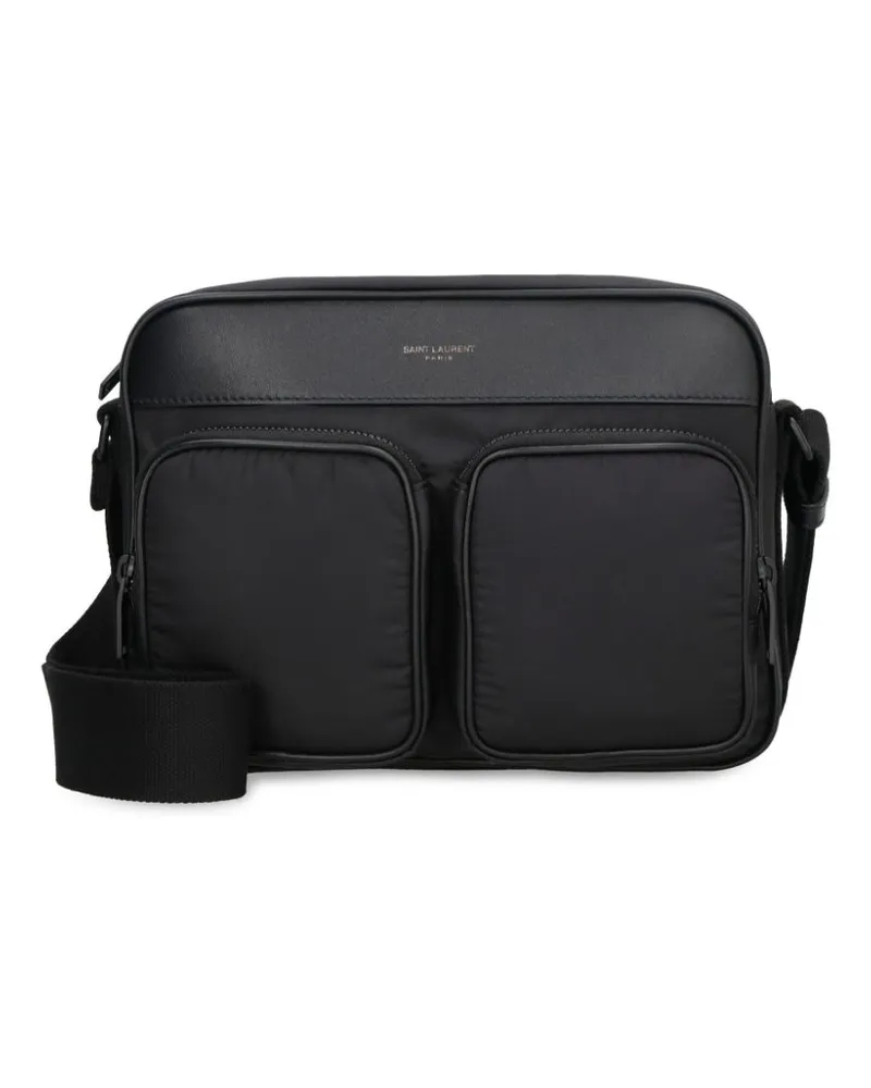 Saint Laurent Schultertasche mit Logo-Print - Schwarz Schwarz