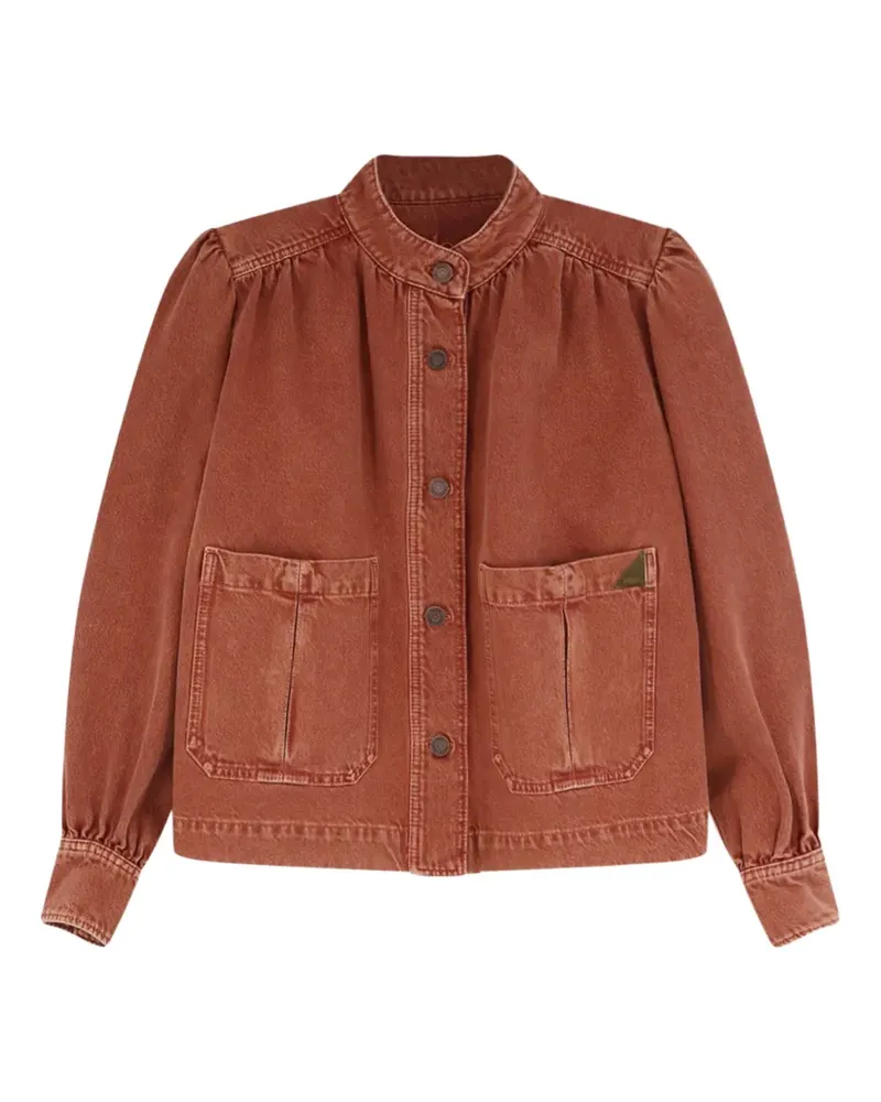 Chloé Geraffte Jeansjacke - Braun Braun