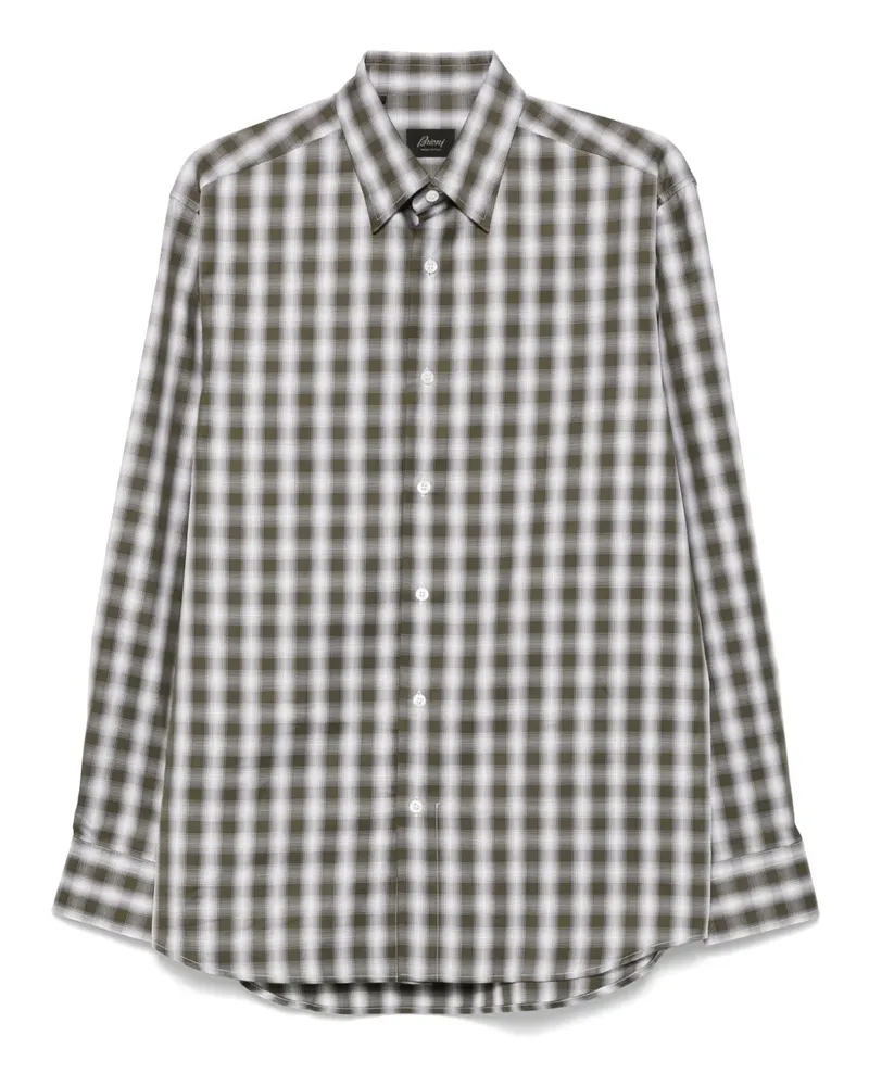 Brioni Kariertes Hemd - Grün Grün