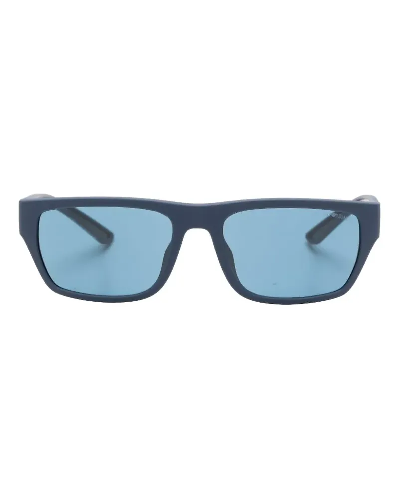 Emporio Armani rectangle-frame sunglasses - Blau Blau
