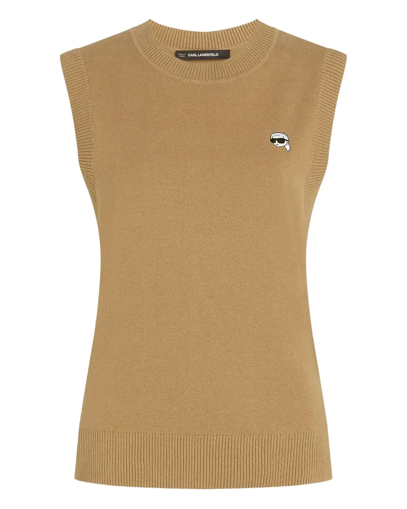 Karl Lagerfeld Oberteil mit Logo-Applikation - Nude Nude