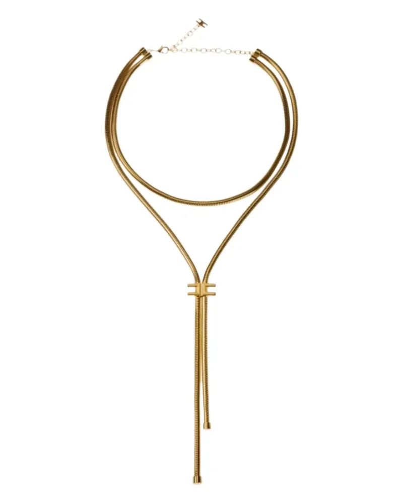 Elisabetta Franchi double-strand pendant necklace - Gold Gold