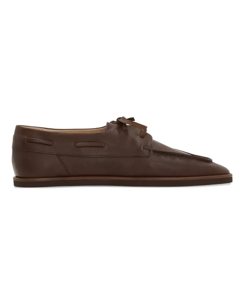 AURALEE lace-up leather loafers - Braun Braun