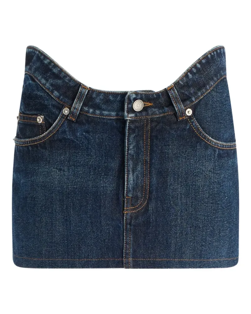 Jean Paul Gaultier The Curved denim mini skirt - Blau Blau