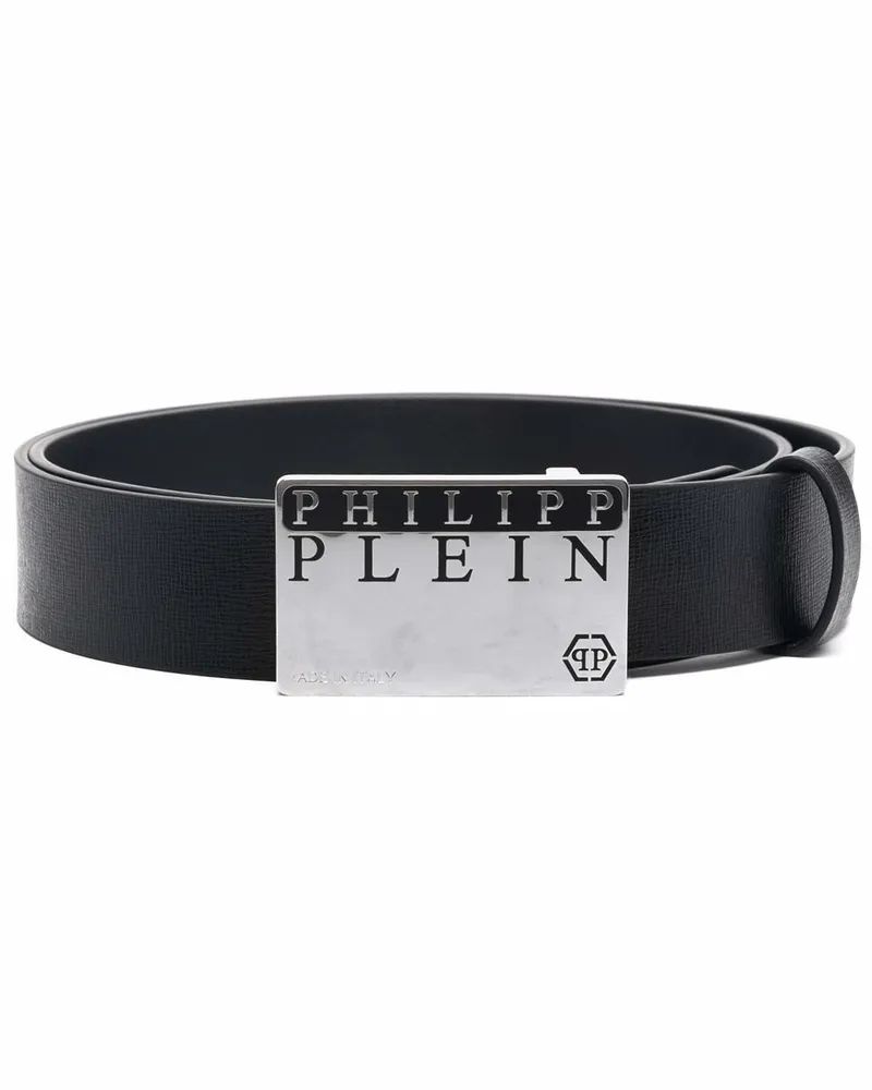 Philipp Plein Gürtel mit Logo-Schnalle - Schwarz Schwarz