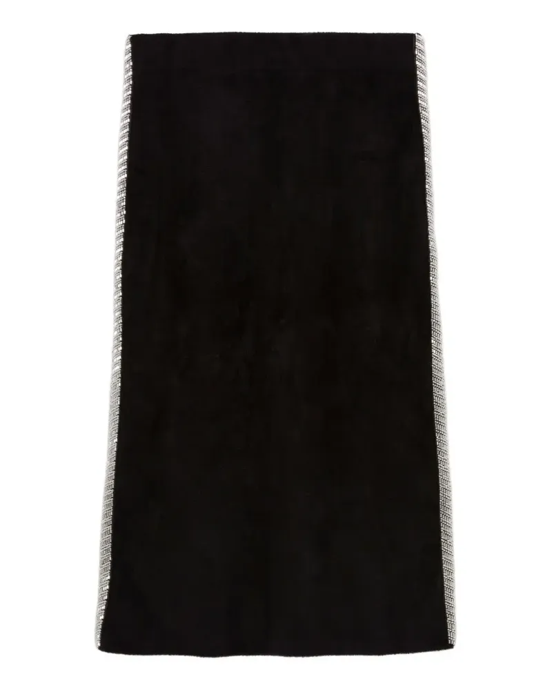 Claudie Pierlot Gestrickter Rock mit Perlen - Schwarz Schwarz